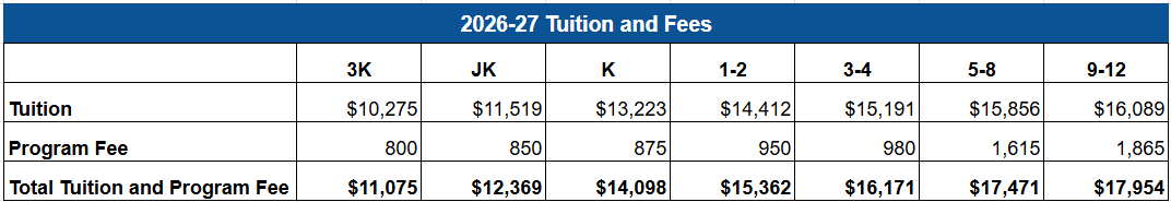 2026-27 Tuition and Fees for Web